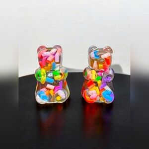 Handmade 1" Sprinkles Resin Gummy Bear /Stud Earrings